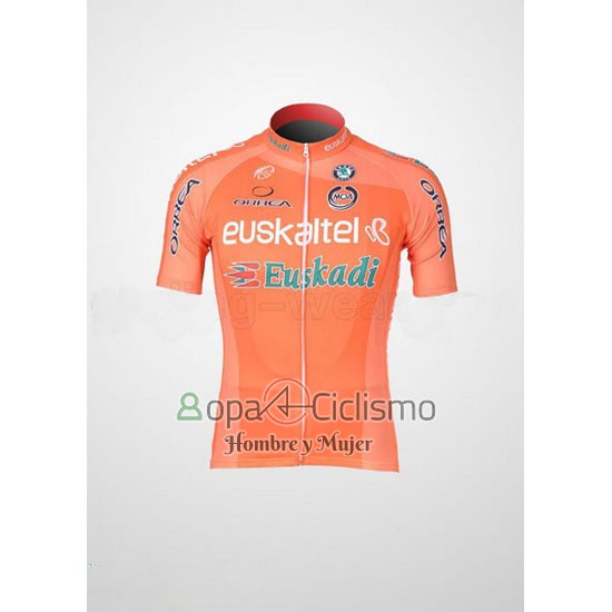 Euskalte Ropa Ciclismo Culotte Corto 2011 Hombre Mangas Cortas Naranja